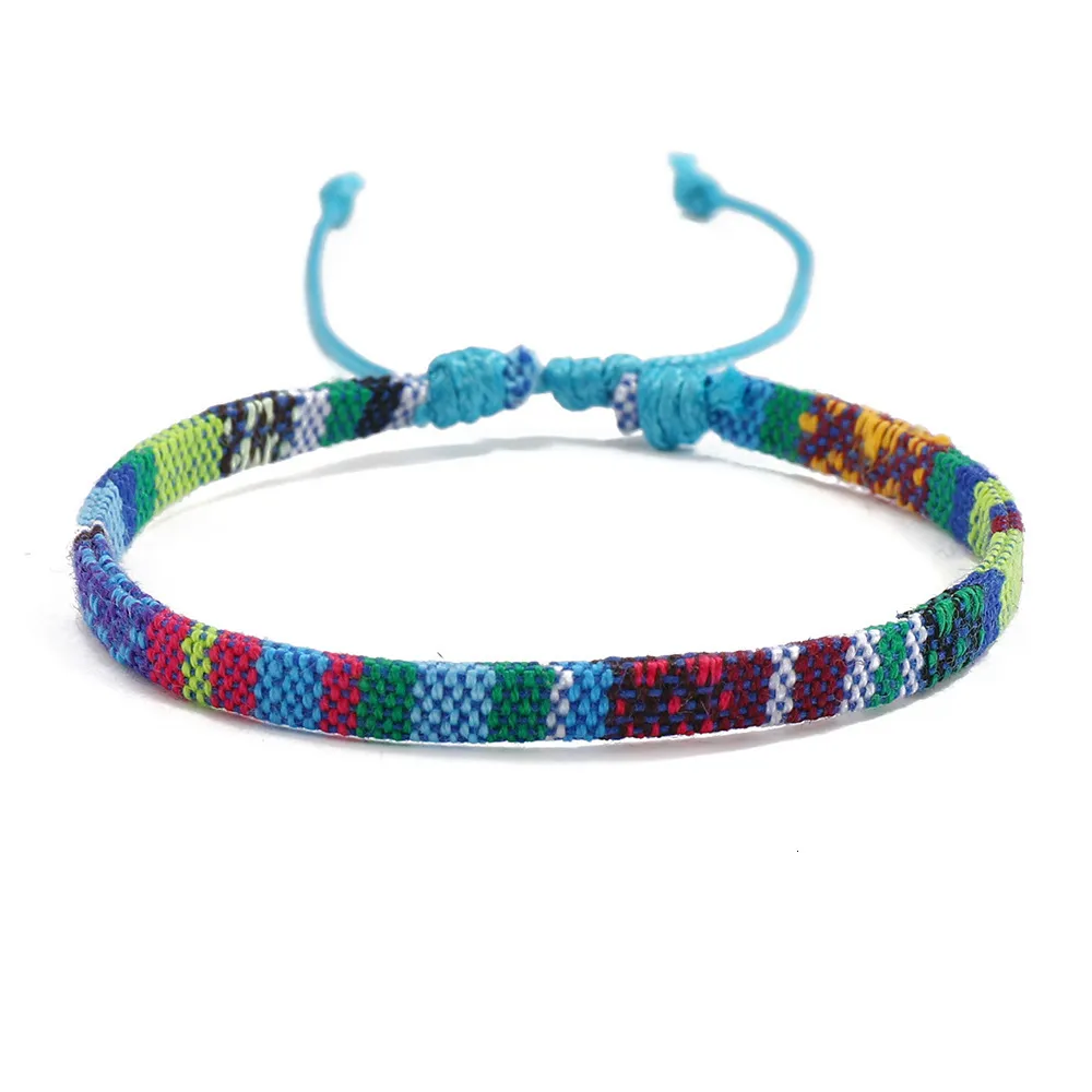 Gewebtes Stoffarmband Ethno Stil Vintage Boho Nepal Armschmuck_voghion.com