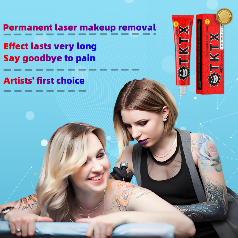 20PCS TKTX Cremă anestezică topică TKTX cu 40% mai multă amorțire cremă piercing machiaj permanent sprâncene_voghion.com