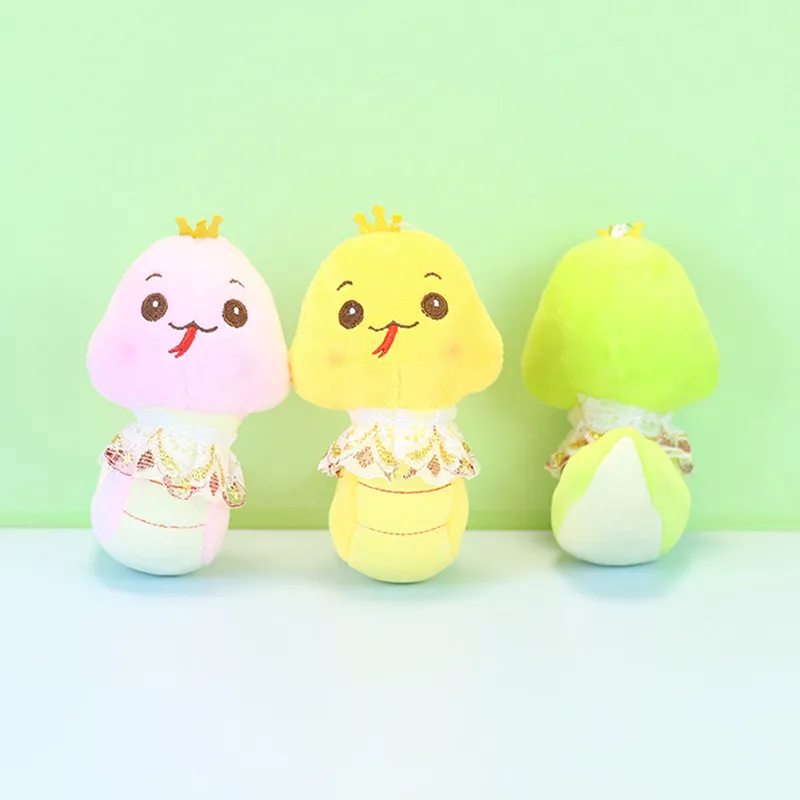 12CM süße freche Cartoon kleine Schlange Plüsch Spielzeug Schlüsselanhänger Schlafzimmer Dekoration Sternzeichen Maskottchen Puppe Geschenk_voghion.com