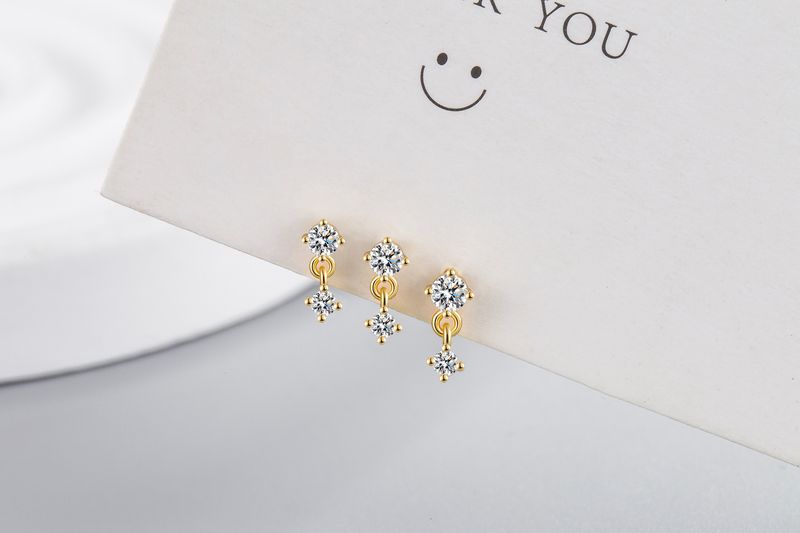 Orecchini a vite in zircone color oro 8A, squisiti piccoli orecchini a perno per il naso_voghion.com