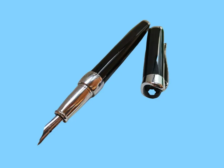 Hochwertiger silberner Auto-Kugelschreiber, Geschäfts- und Büromaterial, modisch, zum Schreiben, Nachfüllen von Stiften für Geburtstagsgeschenke, Tintenroller, Kugelschreiber, Füllfederhalter_voghion.com