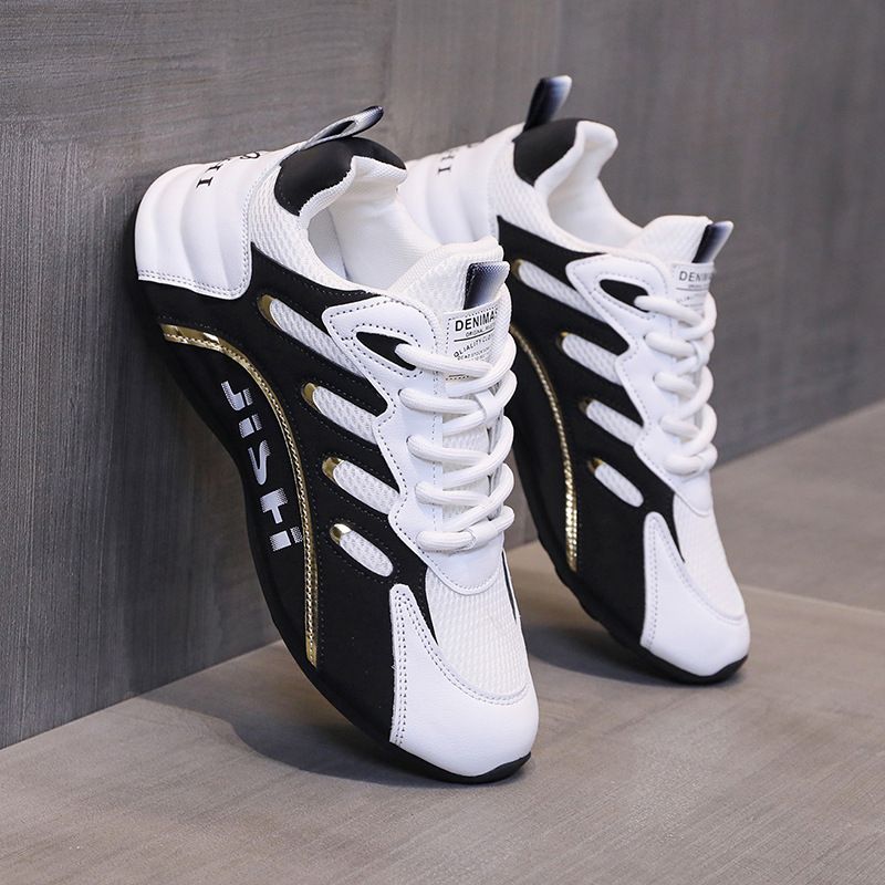 Neue 2023 Mode Herren Leder Schnürschuhe Casual Mesh Student Schuhe_voghion.com