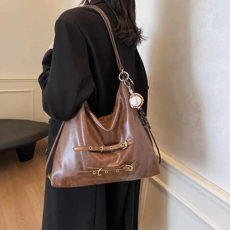 Damen Casual Schulter Multifunktionale Praktische Große Kapazität Damen Handtasche Reißverschluss Einkaufs Umhängetasche Y241216_voghion.com