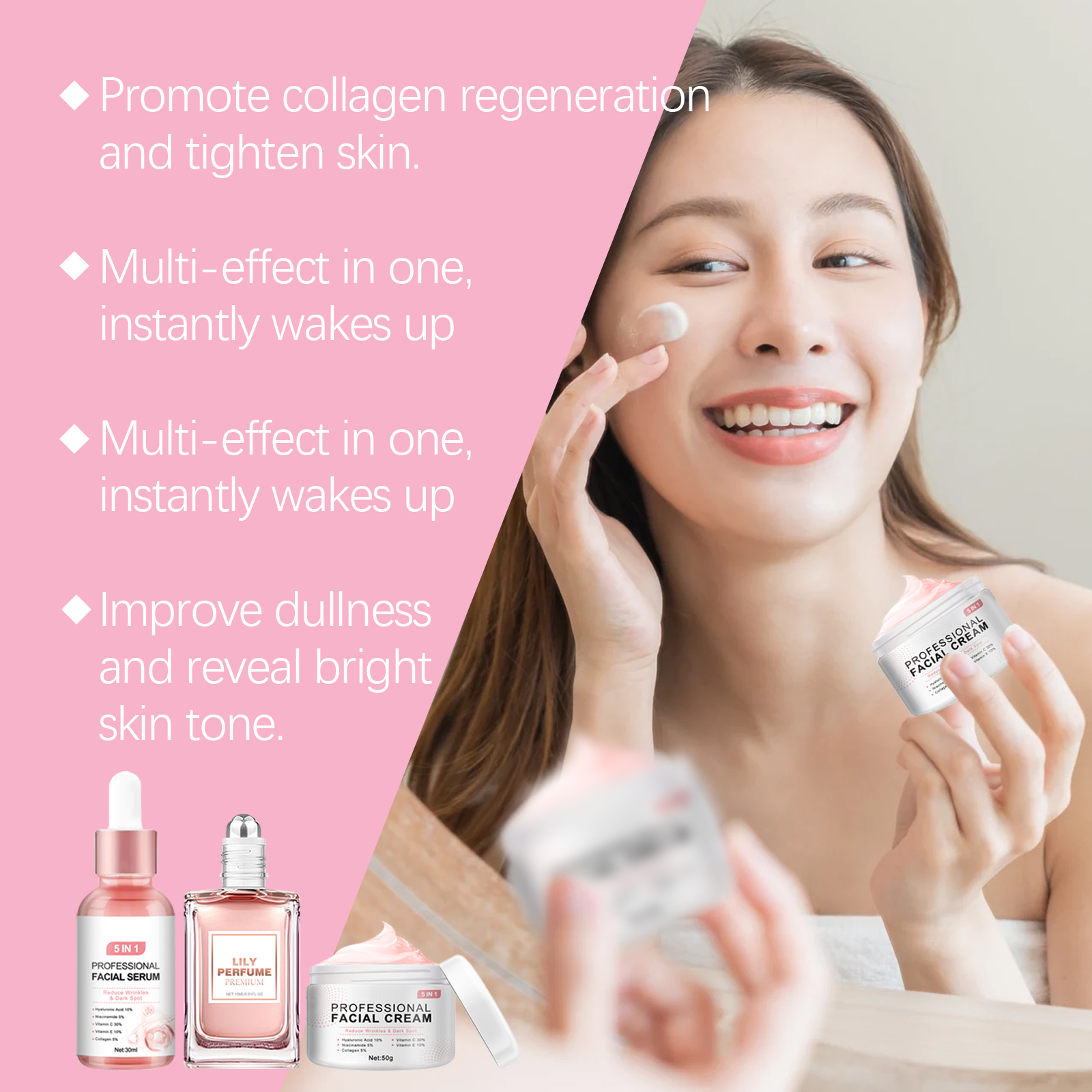 EELHOE Pink Romantic Pleasure Skin Care Gift Box, Moisturizing And Moisturizing Skin Romantic Fragrance Body Care_voghion.com