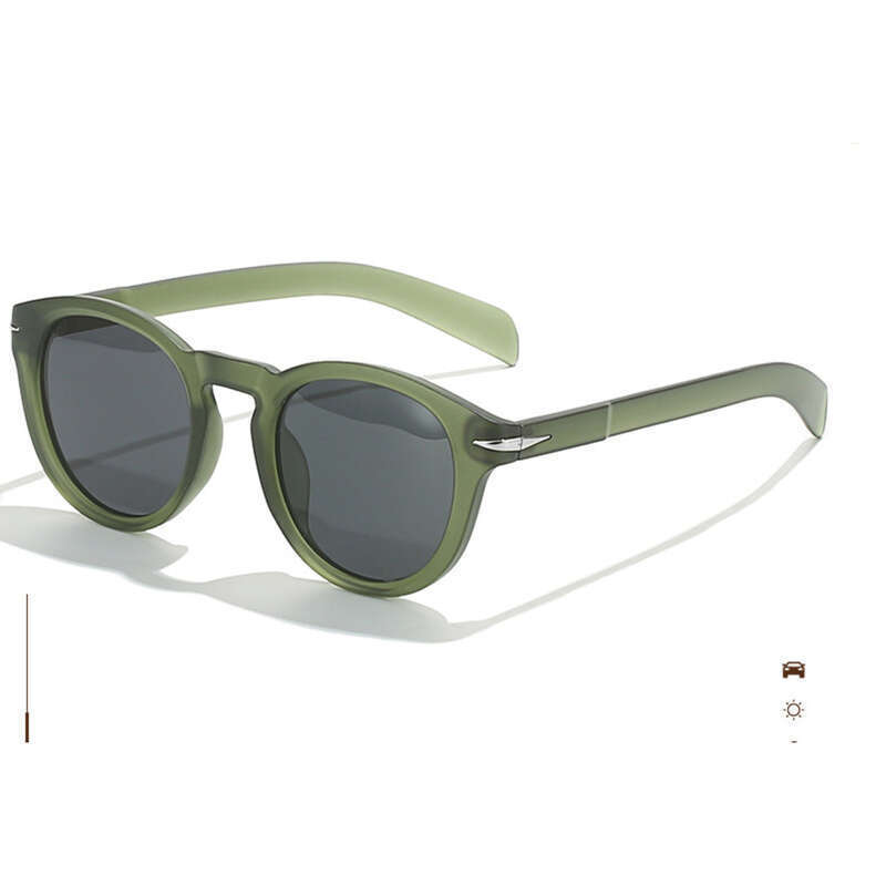 New Polarized Men's Sunglasses, Trendy British Round Frame Sunglasses_voghion.com
