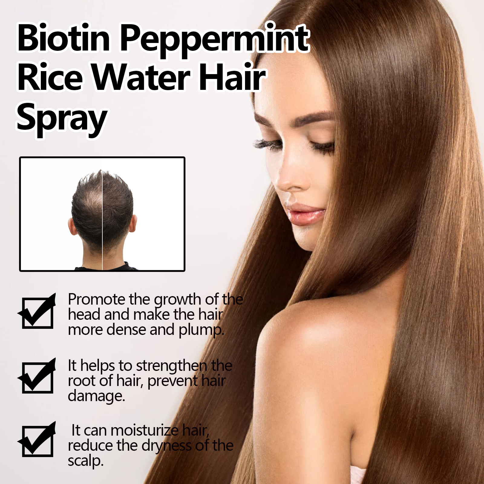 Lo spray Hoegoa Mi Shui ripara i capelli secchi ammorbidisce i capelli densi, rinforza e idrata i capelli_voghion.com