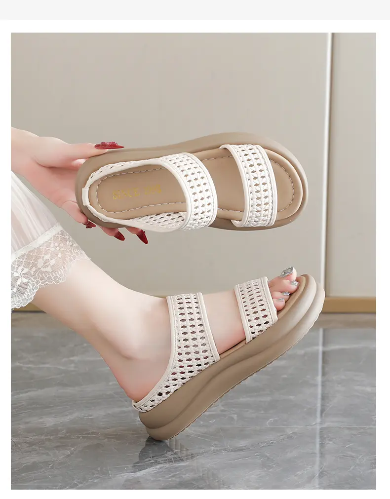 Pantofole donna traforate sandali comodi per piedi larghi_voghion.com