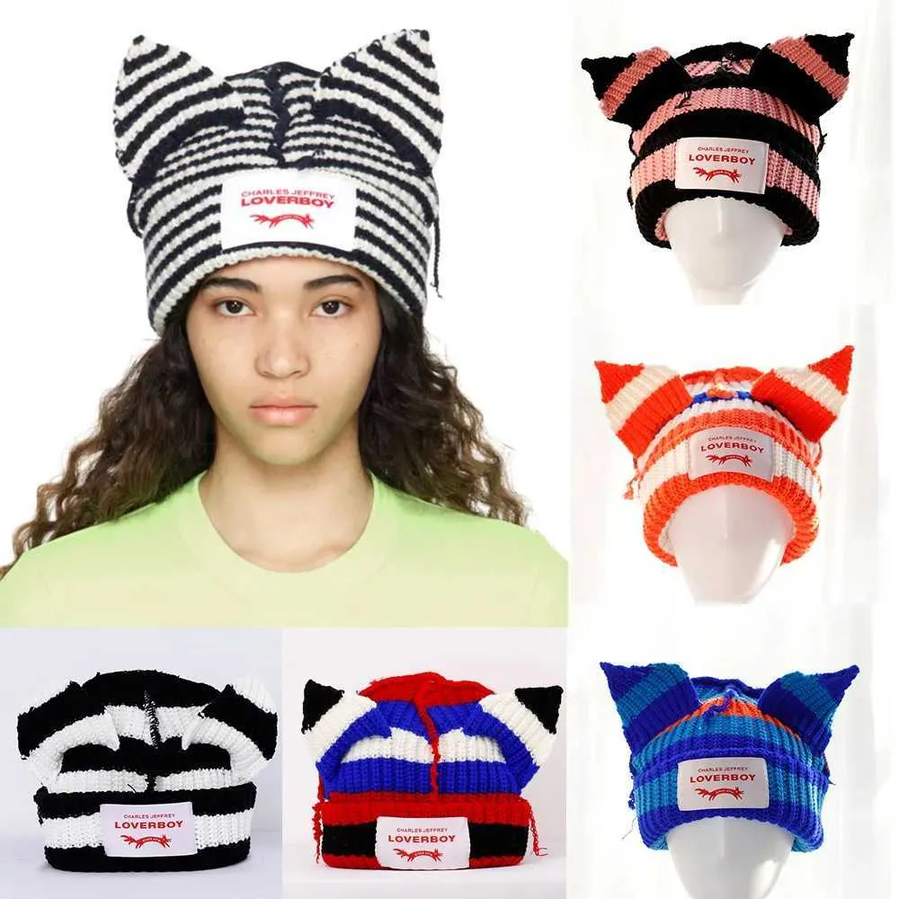 2024 New Cute Fashion Hoodie Lover Boy Knitted Double Layer Warm Fox Ears Wool Niche Design Hip Hop Personalized Cold_voghion.com