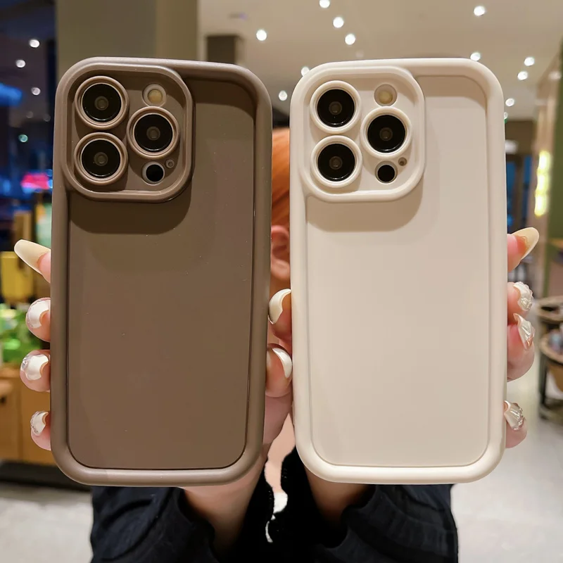 Paredzēts 15 futrāļiem uz Candy Color silikona mīkstā vāciņa iPhone 14 PLUS 11 12 Pro XS XR Max 13 15pro kameras aizsargvāciņam_voghion.com