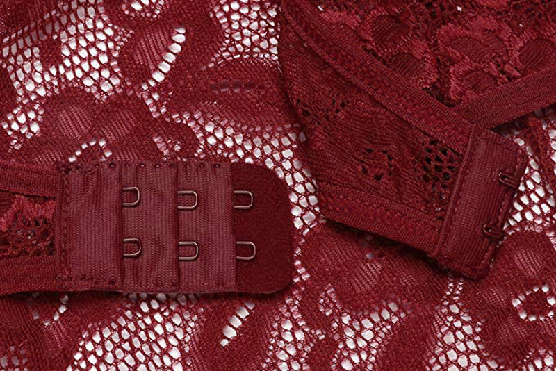 Lace Dark Patterned Open Cut One-piece Fun Lingerie Set_voghion.com