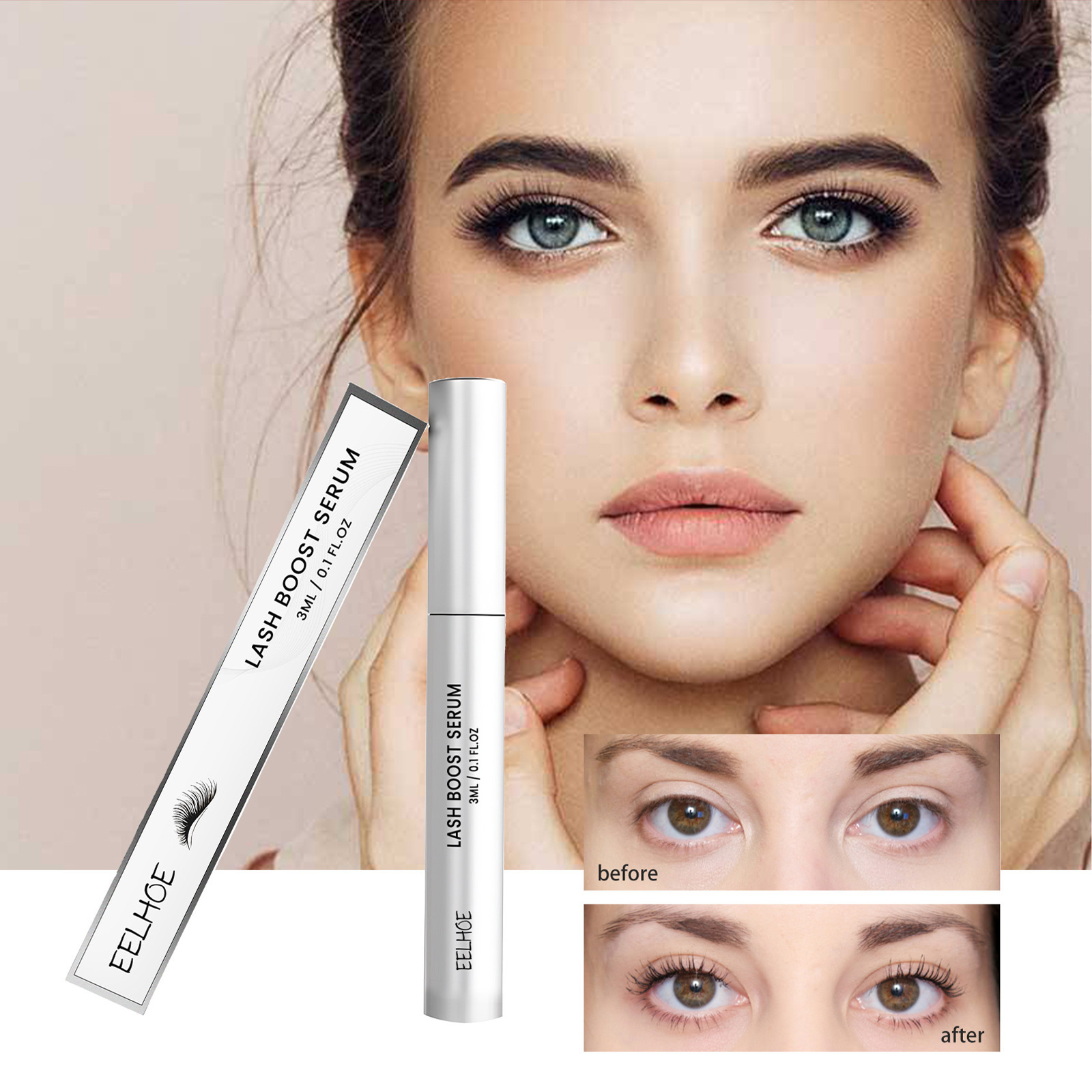 Genele lichide pentru sprâncene EELHOE sunt închise la culoare, dense, crețe, naturale, frumoase, subțiri, blânde și nu sunt ușor de aplicat._voghion.com