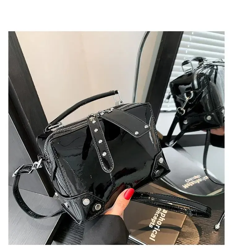 Borsa a tracolla da donna elegante borsa a spalla quadrata oro_voghion.com