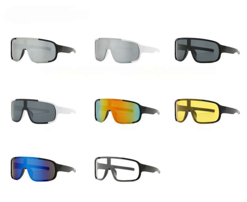 Fahrrad, Silber Bergsteigen, Nachtfahrten, Sonnenbrille, Einteilige Schutzbrille, Windschutzscheiben-Schutzbrille,_voghion.com