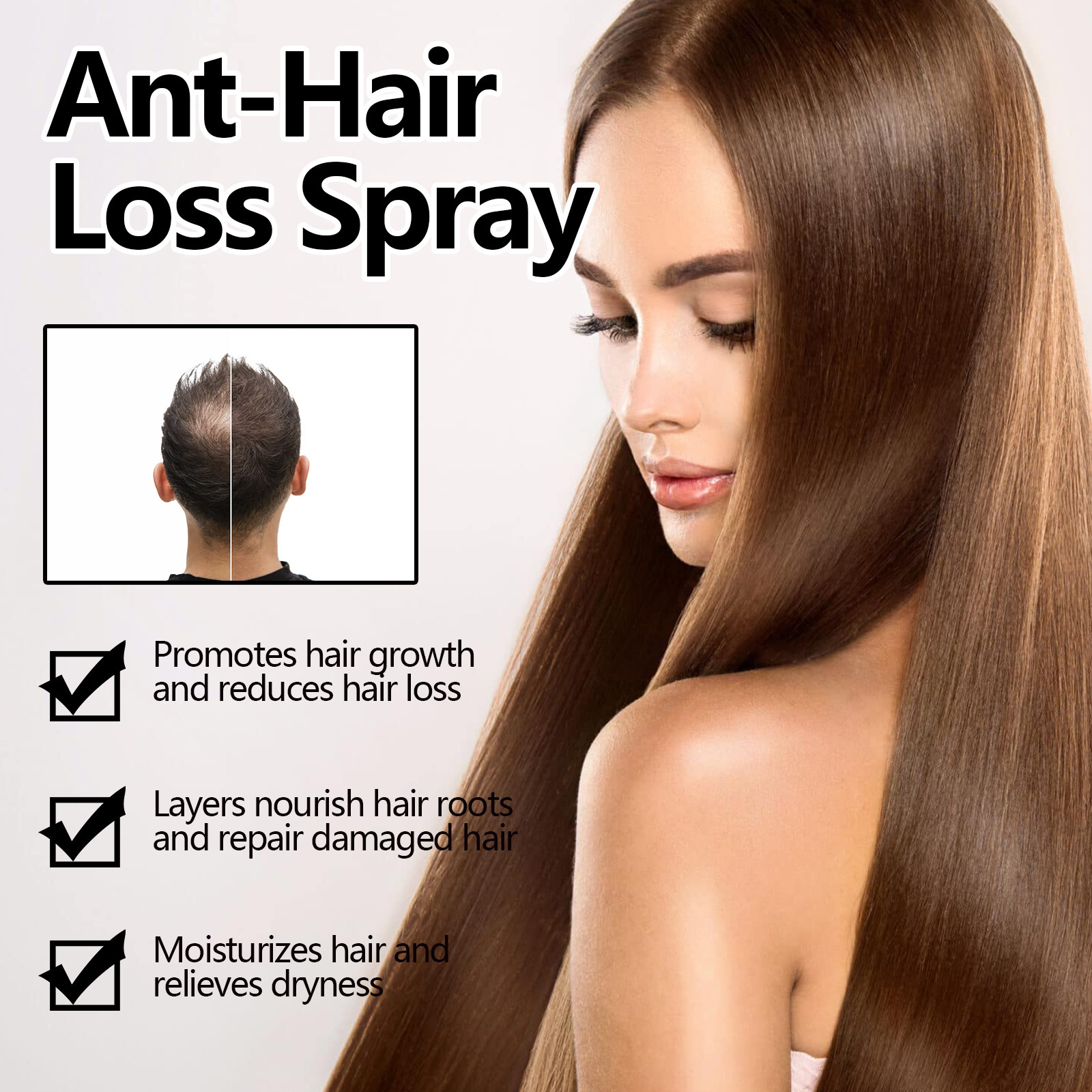 EELHOE Spray denso idrata e ripara i capelli secchi, forcuti, duri e sodi_voghion.com