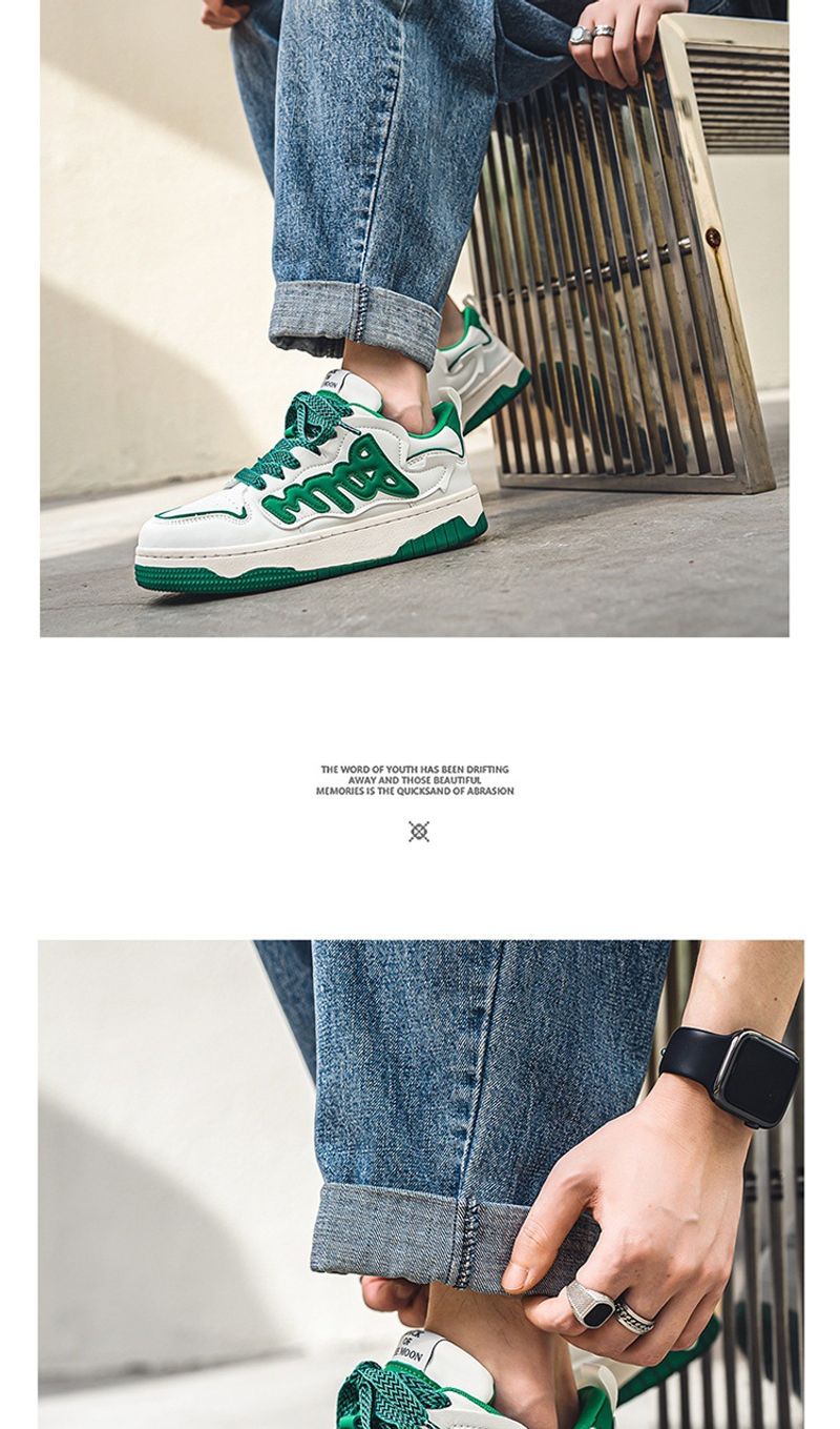 Herbst Winter Neue Weiße Jugend Mode Sport et Casual Herren Trendy Low Top Kleine Paar Board Schuhe_voghion.com