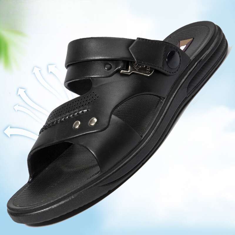 one-piece Beach Dual-purpose Sandals, Dad Shoes, Men's Summer New Wave Sandals_voghion.com