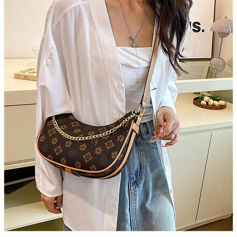 Designer Women's Armpit Bag High-end Texture Printed Shoulder Bag_voghion.com