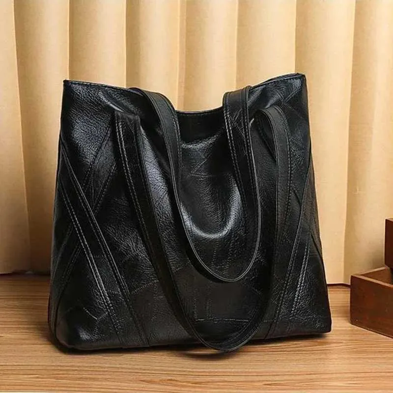Women's Shoulder Bag Pu Leather Commuter Handbag Large Capacity_voghion.com