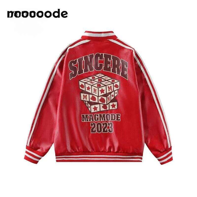 MAGMODE/PU Leather Autumn/Winter Loose Casual Jacket Winter Couple's Baseball Collar 1_voghion.com