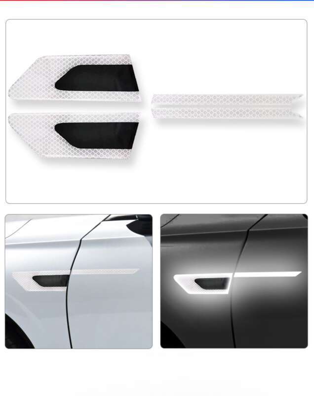 Car Leaf Panel, Fender Reflective Body St, Anti-collision Strip, Safety Warning, Engine Light Eyebrow Decorative_voghion.com