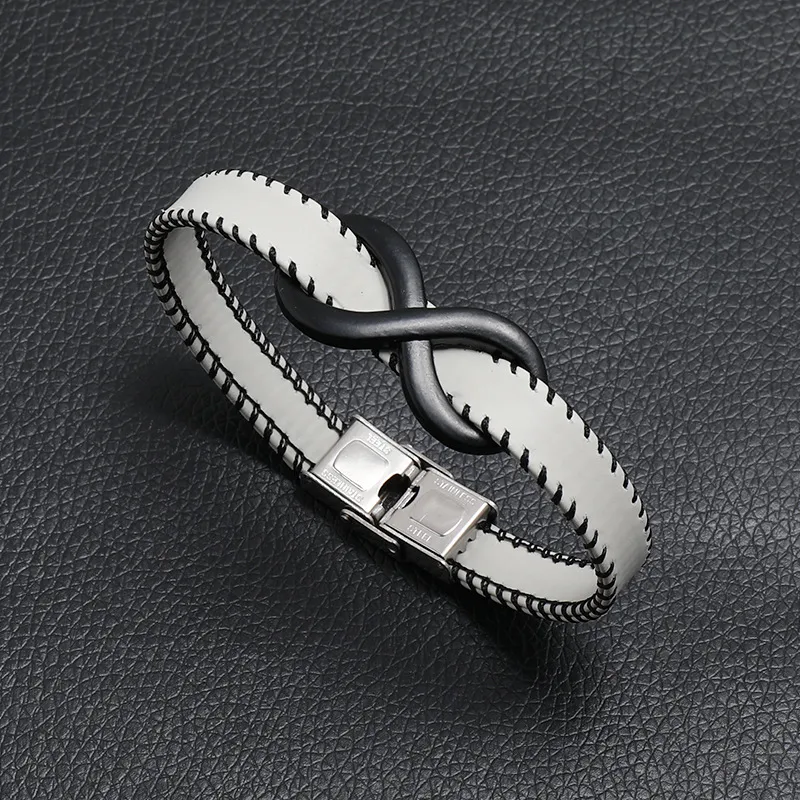 Infinity Lederarmband Für Herren Vintage Edelstahl Geschenk_voghion.com