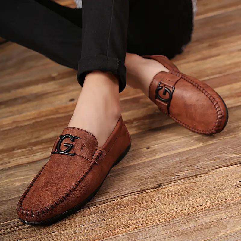 New Doudou Shoes Men's Small Leather Shoes Casual Lazy Shoes_voghion.com