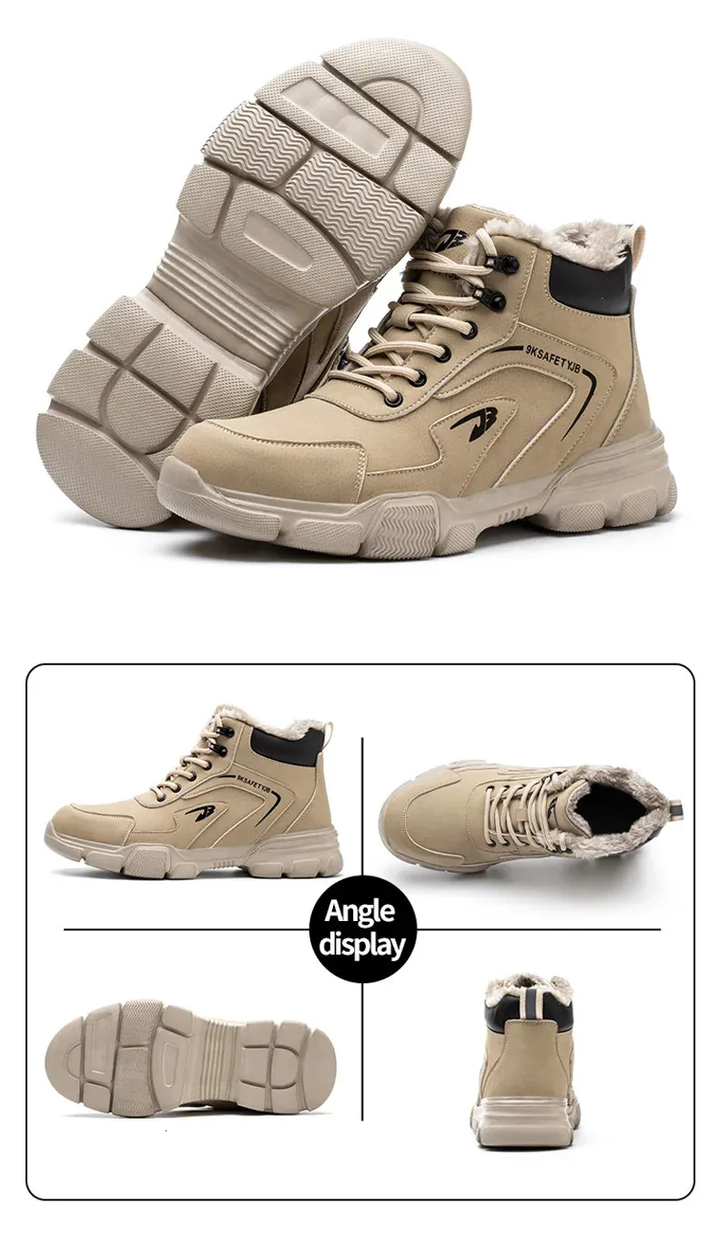 Arbeitssicherheit Stoßfeste Sportschuhe Stahlkappen Herren Arbeitsstiefel 250318_voghion.com