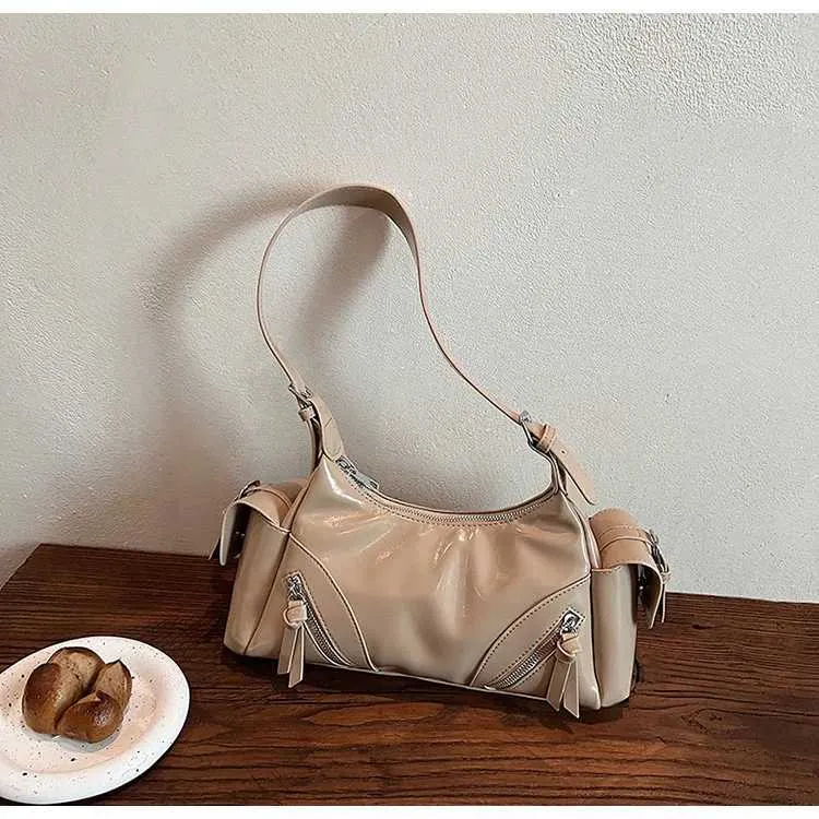 Strukturiertes Damen Schultertasche Aus Pu Leder Umhängetasche_voghion.com