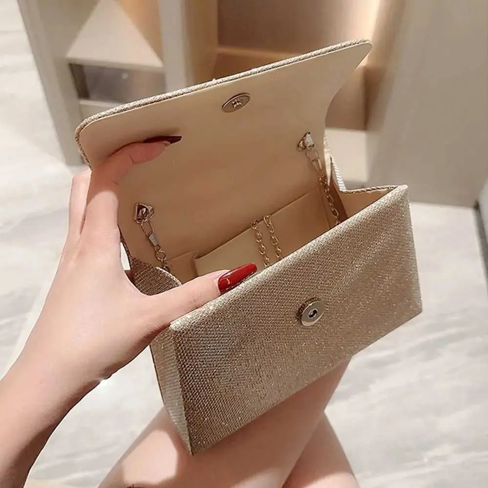 Perlenkette Schultertasche Gold glänzende Seide Abendtasche elegante und modische sphärische Clutch Damenhandtasche Y241019_voghion.com