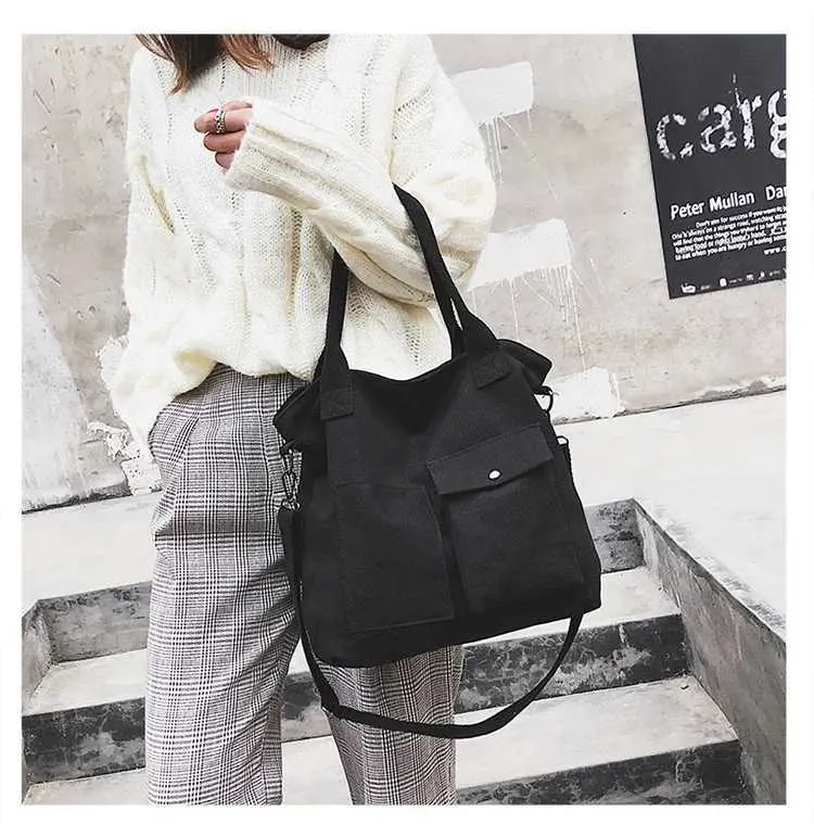 Sac à main étudiant Fi sail Shoder grande capacité couleur unie shopping décontracté Fem sac en forme de croix 2024 Y241109_voghion.com