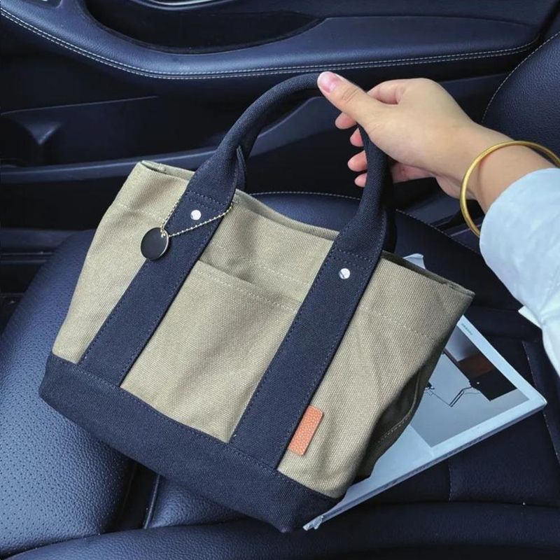 Canvas-Einkaufstasche, Handtasche, lässige Damentasche, große Kapazität, Reisetasche, Einkaufstüte, tragbare_voghion.com