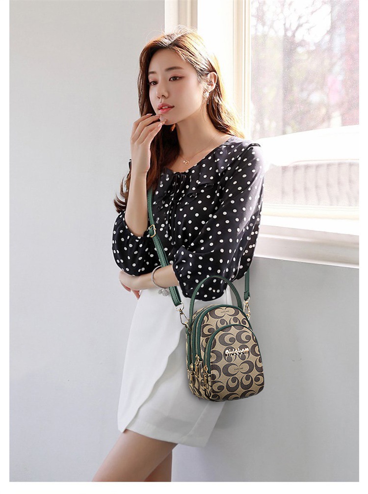Three-layer Mobile Phone Small Bag, Women's Bag, Messenger Bag, Versatile Soft Leather Bag, Shoulder Bag, Handbag._voghion.com