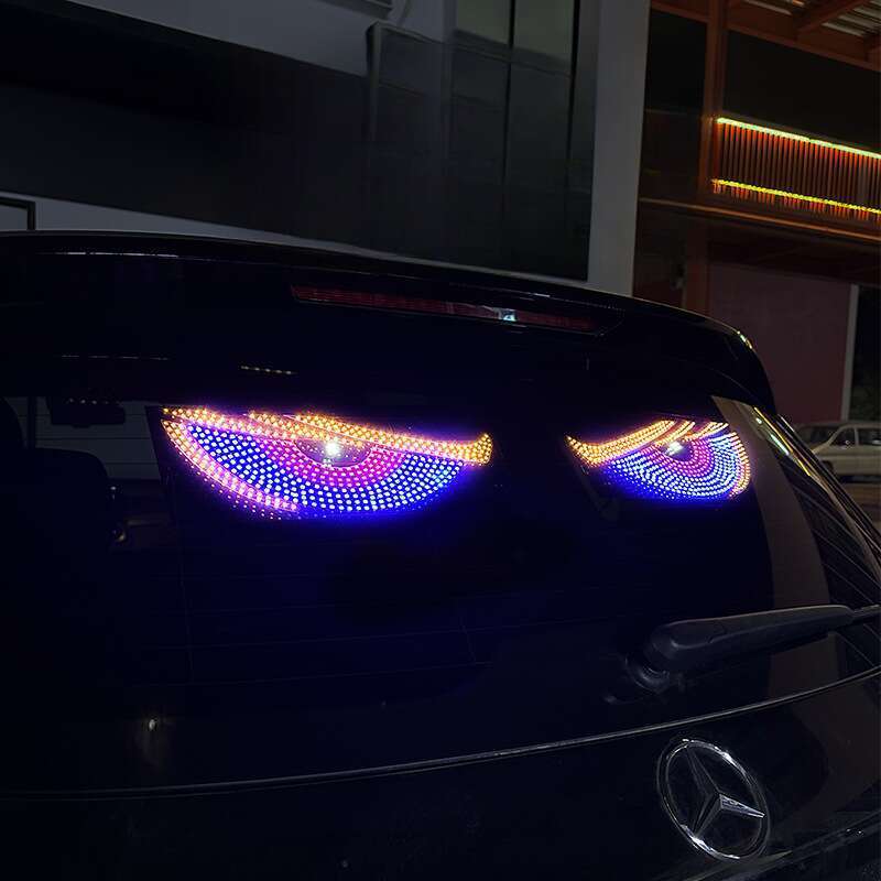 Nová samolepka na auto značky LED ďábel Dynamic Eye DIY Vodotěsná obrazovka displeje Truck Dekorativní světlo_voghion.com
