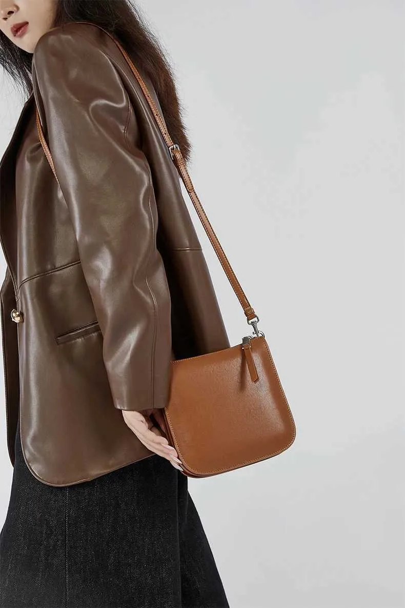 Genți mici de umăr crossbody din piele naturală Toptrends cu 3 straturi pentru femei 2025, poșete de designer Celhone pătrate_voghion.com
