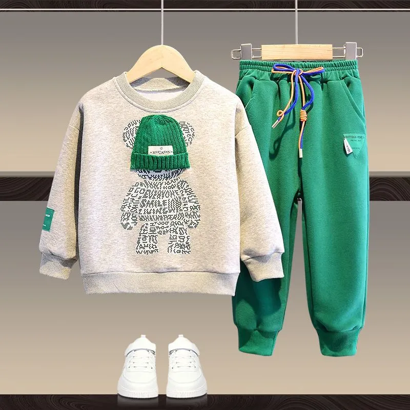 Girls Boys Designer Clothes Kids Tracksuit Baby Cartoon 3D Sweatshirt Pants Sets Child Sweatsuit School Two Piece Set_voghion.com
