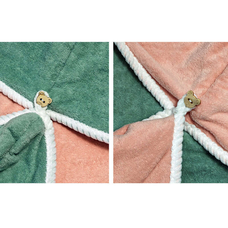 Cuffia assorbente ad asciugatura rapida con doppio spessore per donna, cuffia da doccia in velluto corallo, asciugamano per shampoo, bandana,_voghion.com