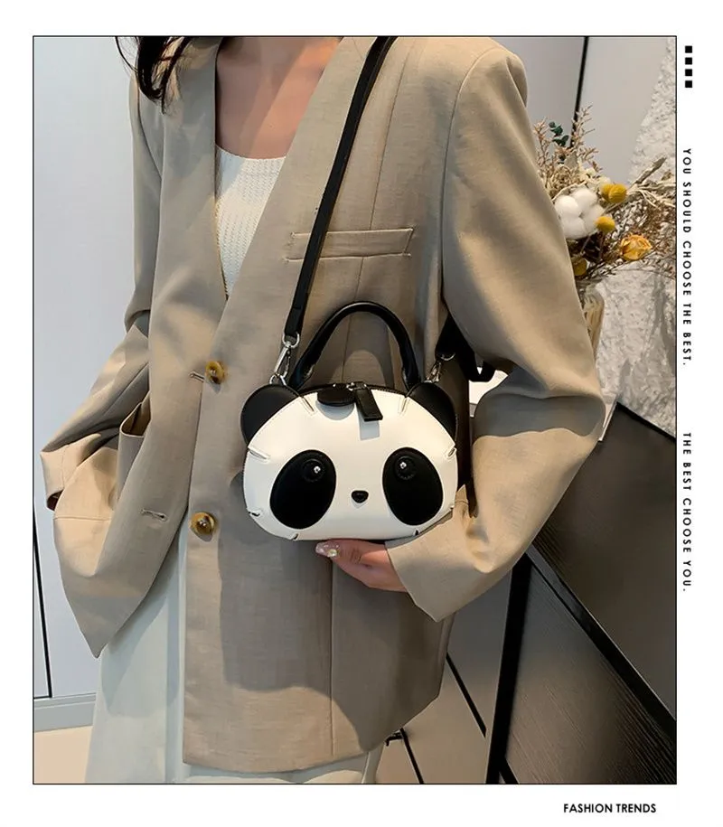 Borsa a mano panda incantevole per donna, borsa a spalla stile_voghion.com