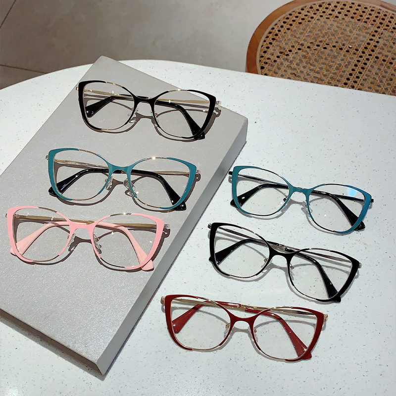 Nieuwe retro cat-eye make-up artefact anti-blauw licht spiegel Internet beroemdheid dezelfde hoge waarde trendy platte spiegel_voghion.com