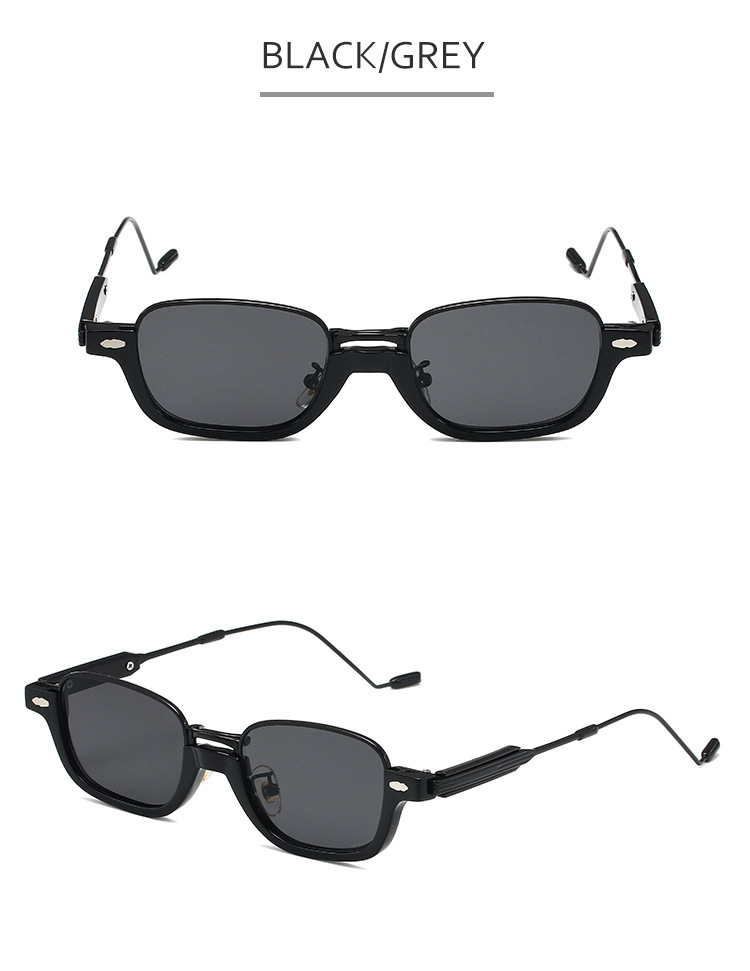 Occhiali anti luce blu - Occhiali da sole retrò con montatura piccola color oro per lo street style (montatura in plastica ibrida, modello 86335)_voghion.com