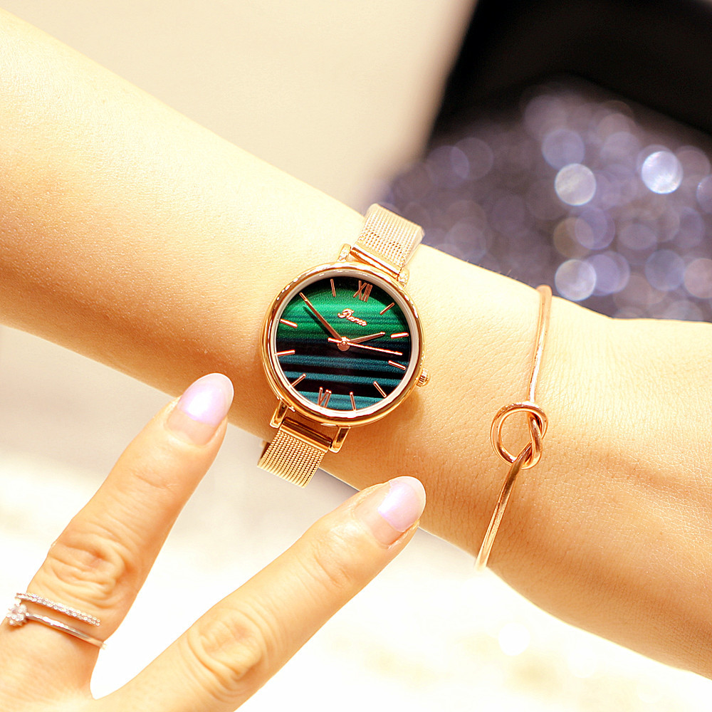 Nouvelles montres pour femmes à la mode et à la mode, bracelets à mouvement à bracelet en acier, montres-bracelets étanches_voghion.com