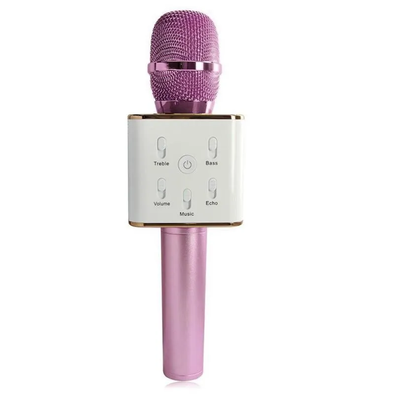 q7 Microphones Wireless Ktv With Speaker Mic Microphone Handheld For Smartphone Portable Karaoke Player Retail Box_voghion.com