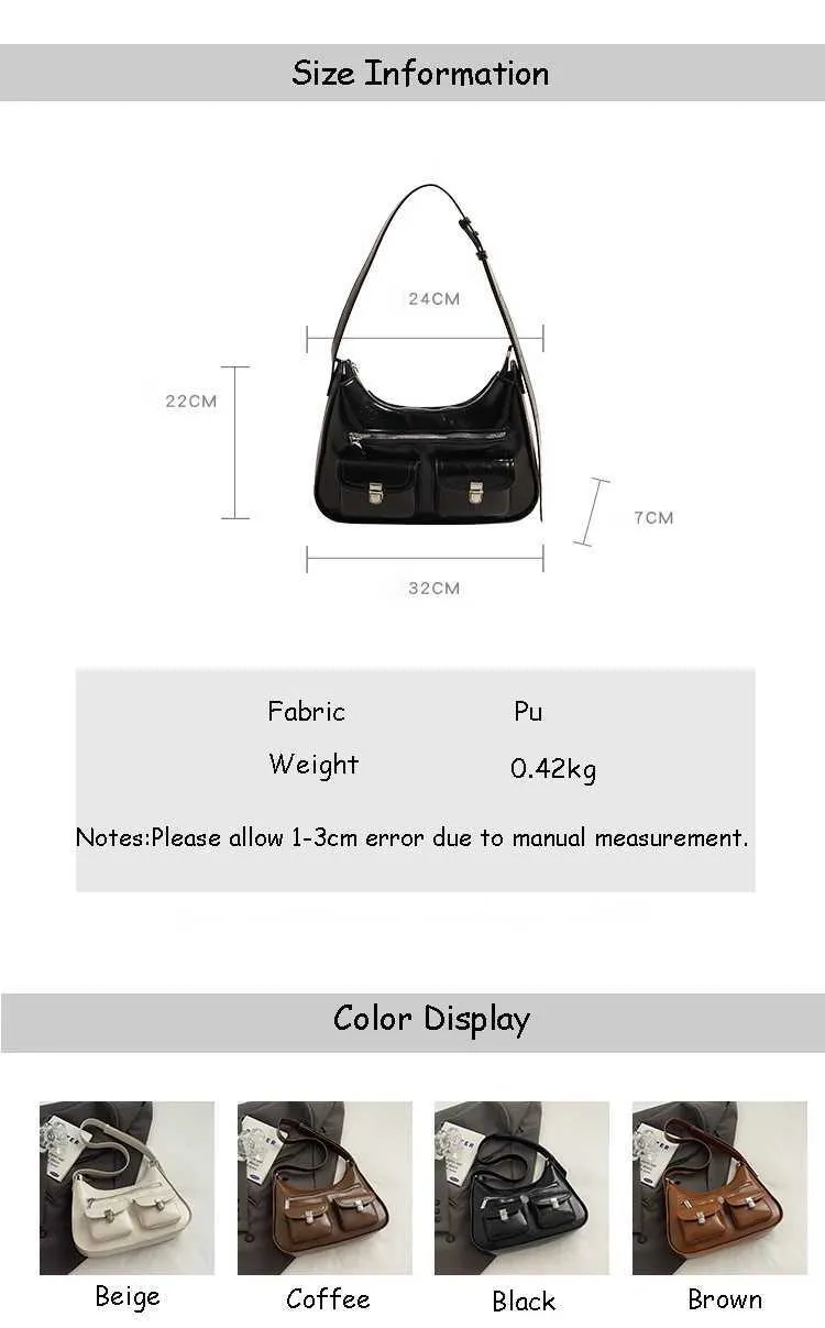 Womens Shoulder Bag Large Capacity Pu Leather Casual Handbag_voghion.com