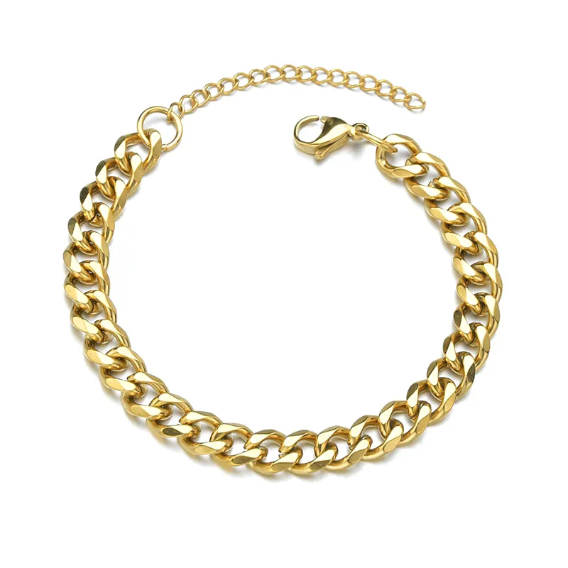 Edelstahl Cuban Link Armband Für Herren Im Punk Stil_voghion.com