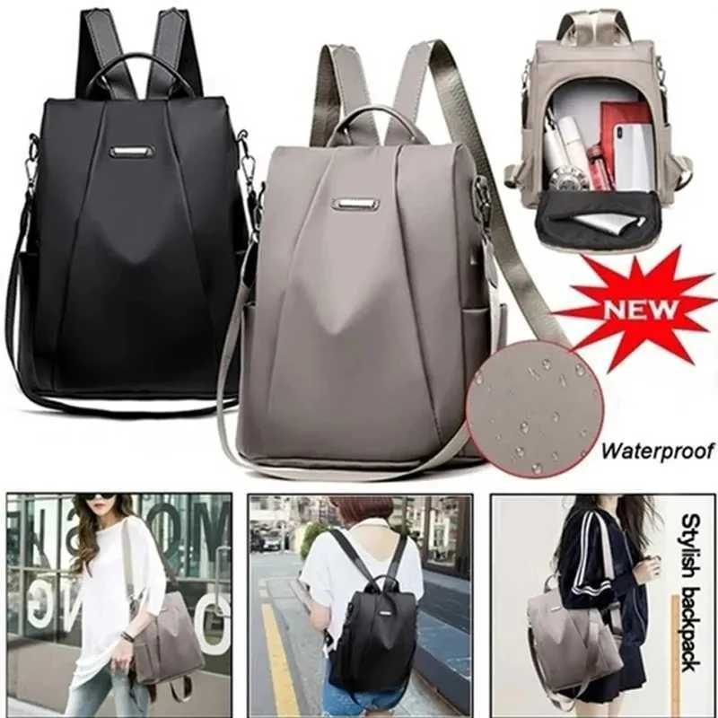 Fashion Waterproof Backpack Large Capacity Shoulder Bag Women_voghion.com