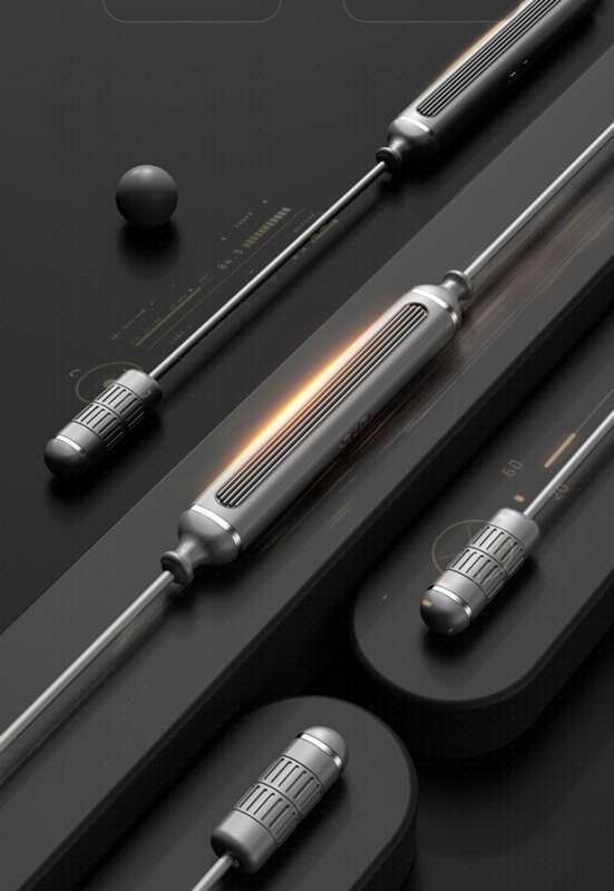 Rüsten Sie Ihr Fitnessgerät auf! Verstellbarer Fizz Stick Fitness Stretch Stick, beginnen Sie mit einem neuen Tremor-Training zur Gewichtsabnahme_voghion.com