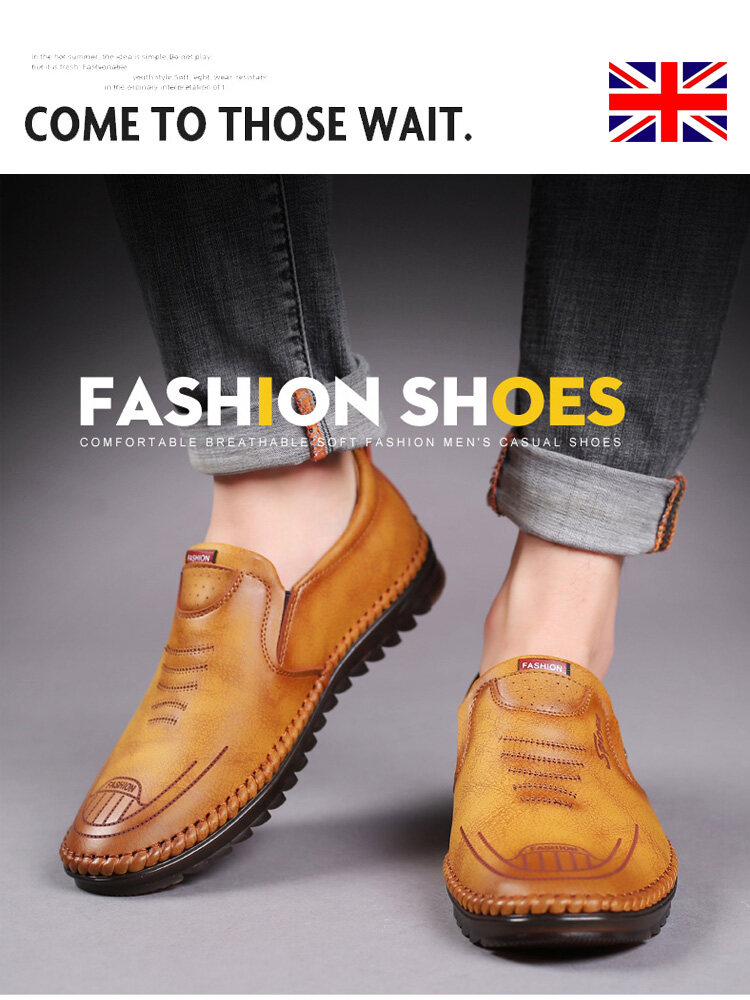 vivinatural Handmade Cowhide Breathable Casual Leather Shoes Fashionable and stylish_voghion.com