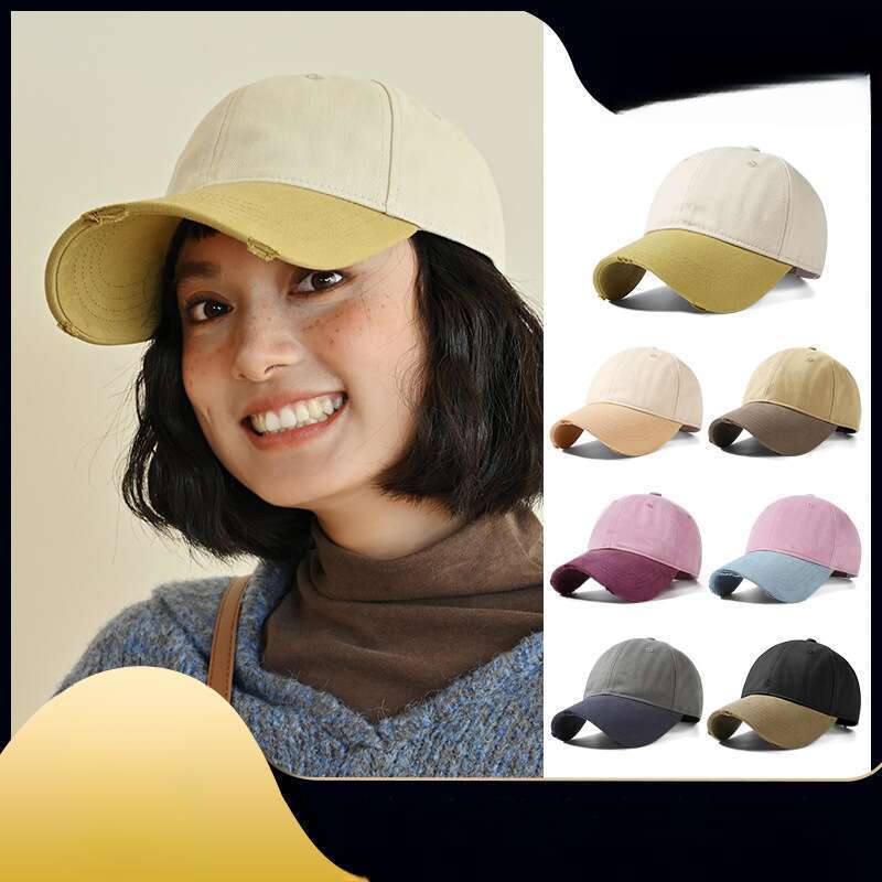 Casquette de baseball souple printemps et été pour femmes, Dopamine Fashion, couleur contrastée, langue de canard, style américain, pour l'extérieur, légère, pour loisirs_voghion.com