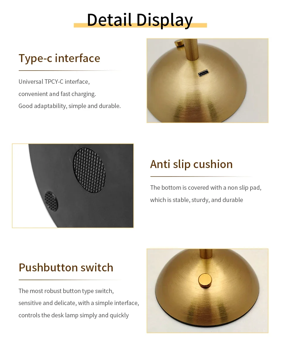 Touch Dimmable Wireless Table Lamp Rechargeable Portable Light_voghion.com