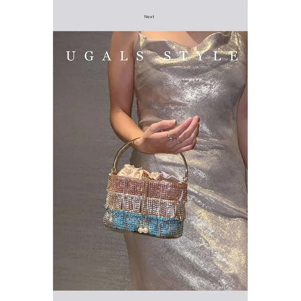 Borsa da sera donna con glitter e nappe pochette elegante_voghion.com