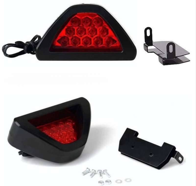 Feu arrière de navigation triangulaire universel à haute luminosité pour voiture, feu arrière modifié pour frein de croisière_voghion.com